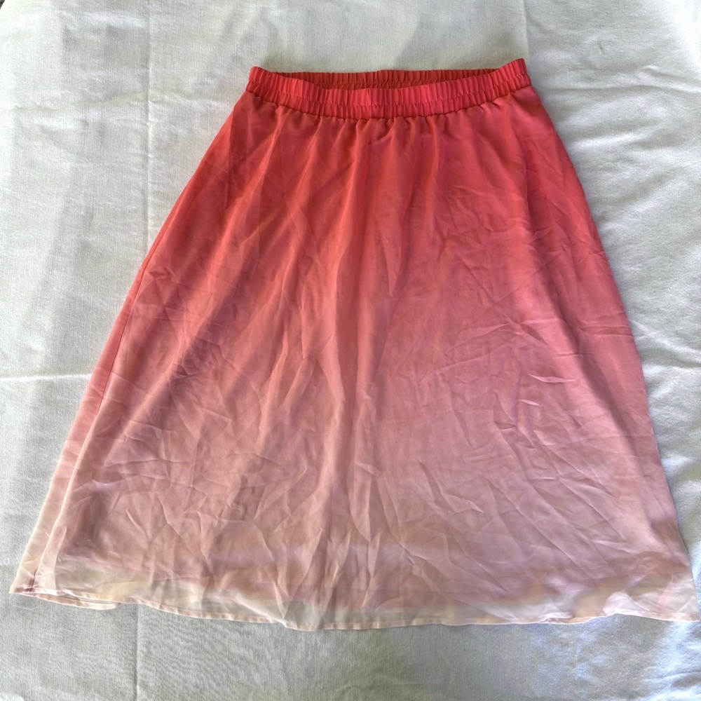 Old Navy Pink Ombre A-Line Skirt